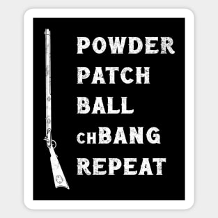 Muzzleloader Powder Patch Ball Repeat Sticker